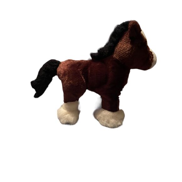 Ganz Baby Toddler Brown Webkinz Clydesdale Horse Animal Plush Stuffed Animal - Picture 1 of 9